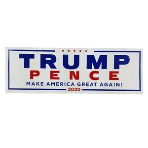 Trump Pence Make America Great Again 2020 Official Campaign Bumper Sticker Unuse